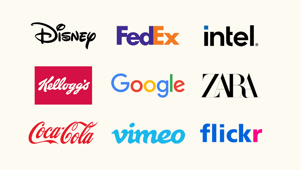 A group of logos of different brands
Description automatically generated
